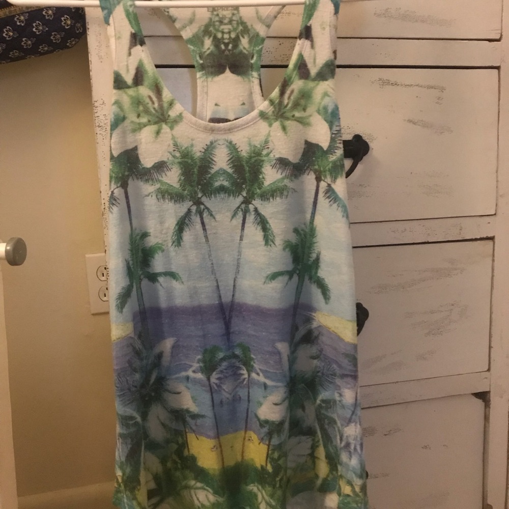Palm tree tank top